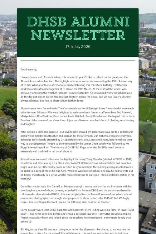 DHSB Alumni Newsletter