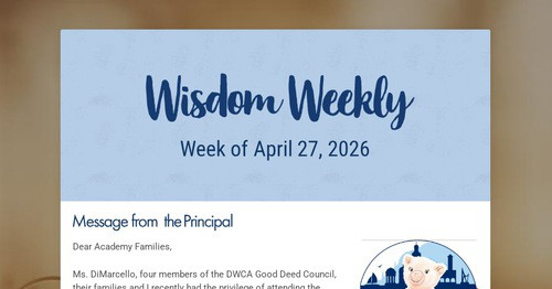 Wisdom Weekly - April 27, 2026