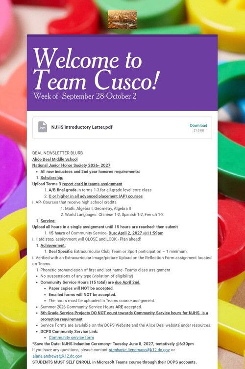 Welcome to Team Cusco!
