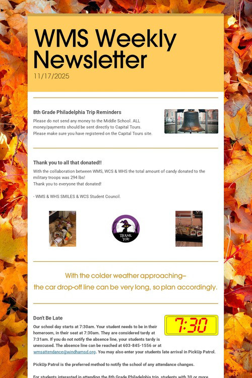 WMS Weekly Newsletter