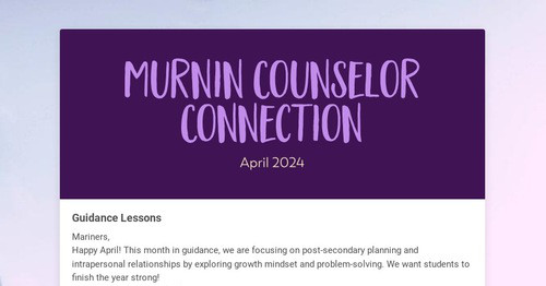 Murnin Counselor Connection