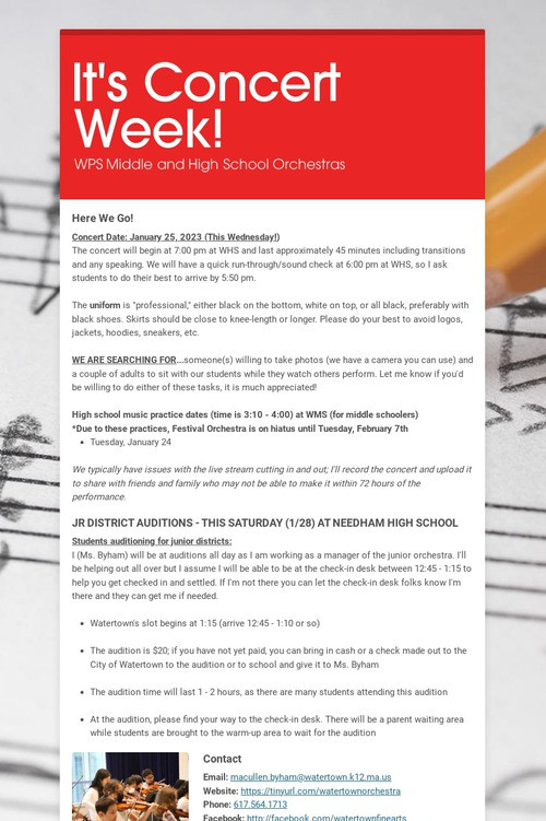 It's Concert Week!