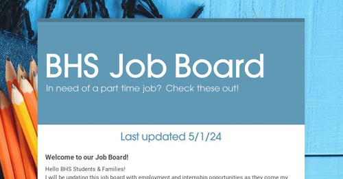 BHS Job Board