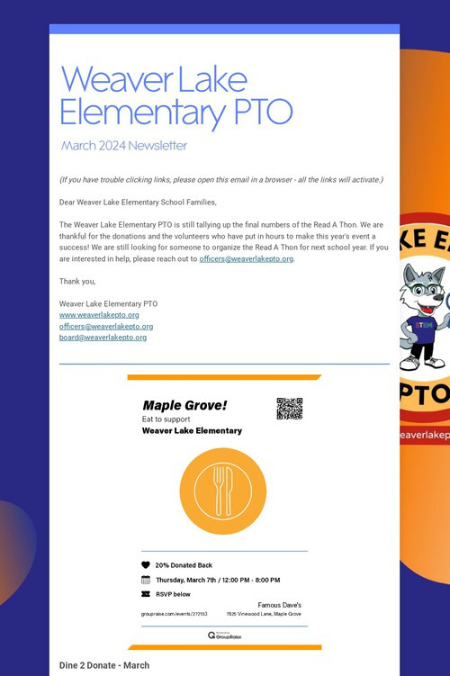 Weaver Lake Elementary PTO