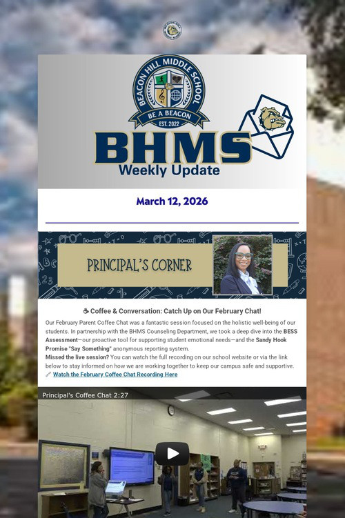 BHMS Weekly Update