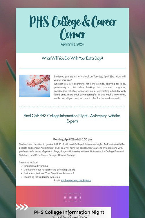 PHS College & Career Corner