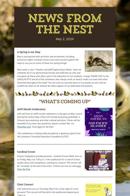 News from the Nest