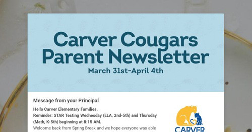 Carver Cougars Parent Newsletter