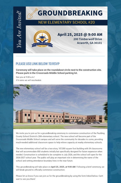 Elementary School Groundbreaking