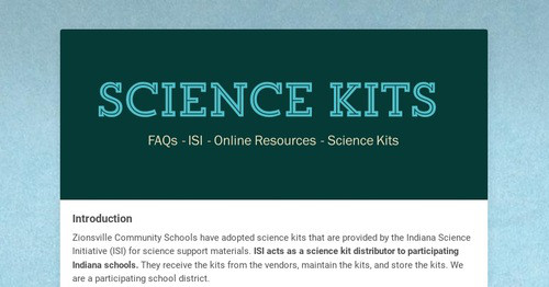 Science Kits | Smore Newsletters