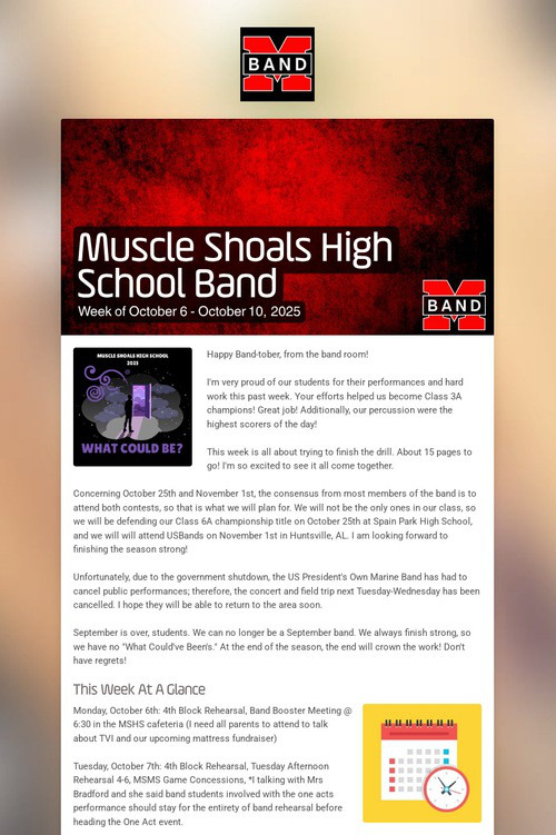 Muscle Shoals High School Band