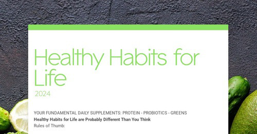 Healthy Habits for Life