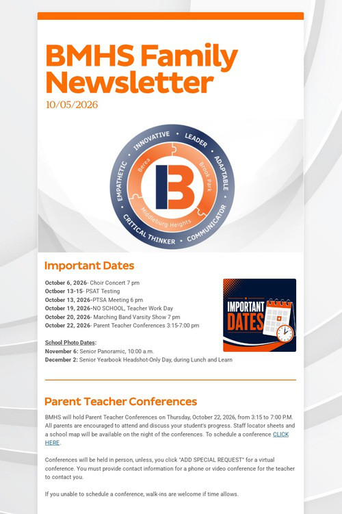 BMHS Family Newsletter