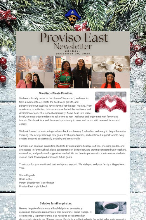 Proviso East Newsletter