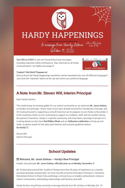 Hardy Happenings 10.19.26