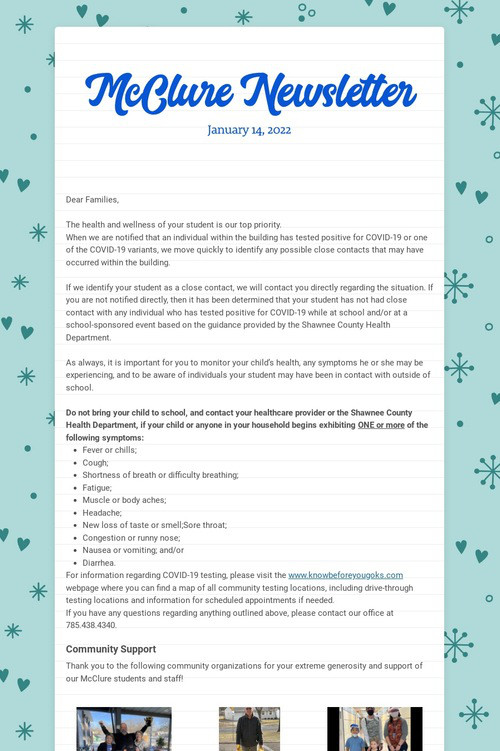 McClure Newsletter