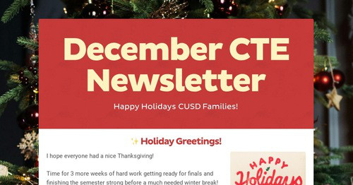 December CTE Newsletter