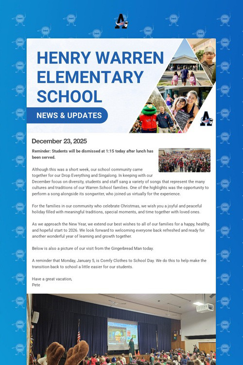 Warren School Weekly Update