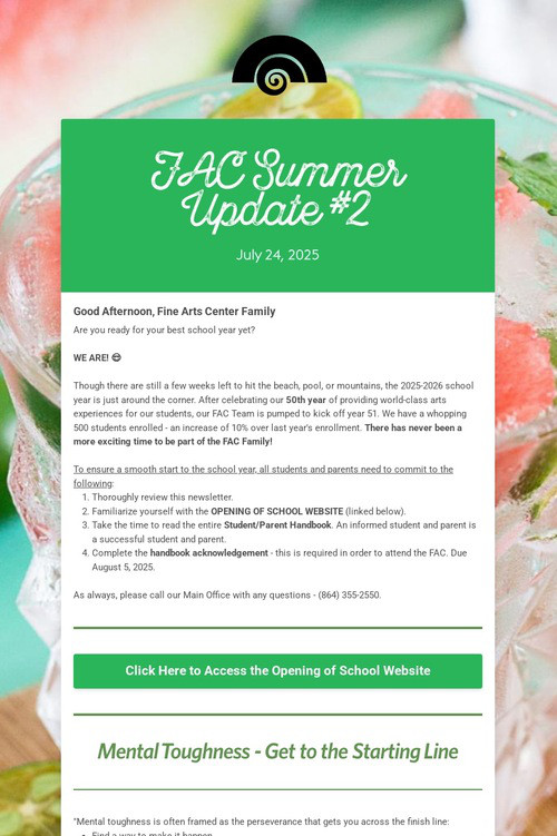 FAC Summer Update #2