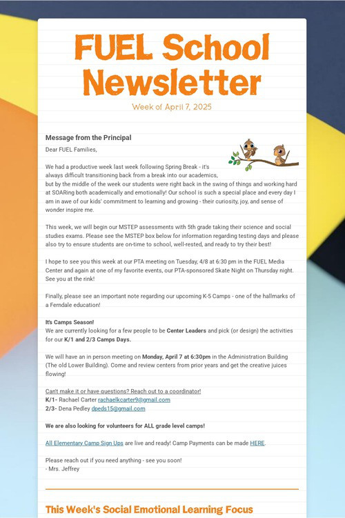 FUEL School Newsletter