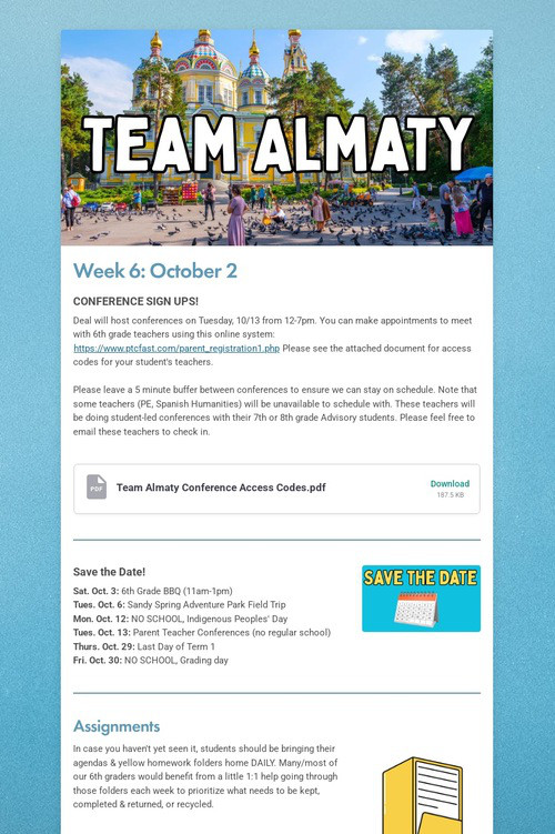 Team Almaty Week 6