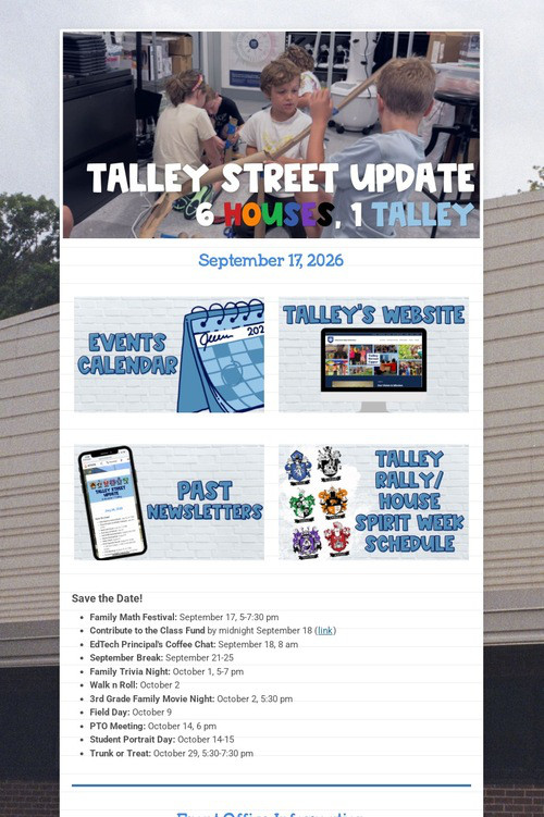 Talley Street Update