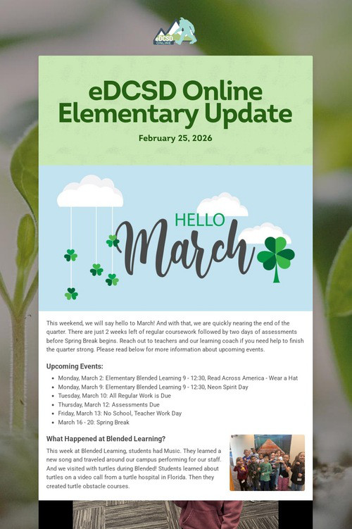 eDCSD Online Elementary Update