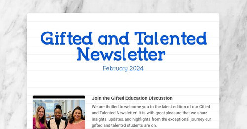 Gifted and Talented Newsletter