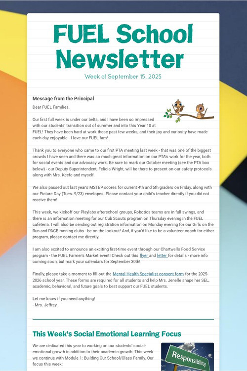 FUEL School Newsletter