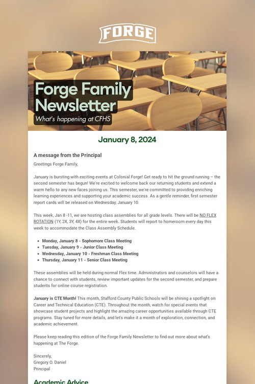 Forge Family Newsletter