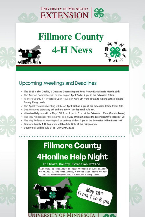 Fillmore County 4-H News