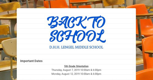 BACK TO SCHOOL | Smore Newsletters for Education