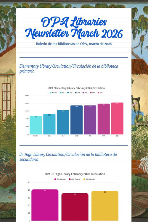 OPA Libraries Newsletter March 2026