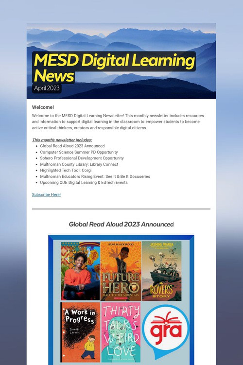 MESD Digital Learning News