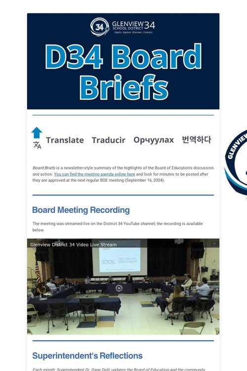 Board Briefs