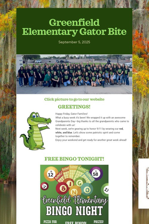 Greenfield Elementary Gator Bite