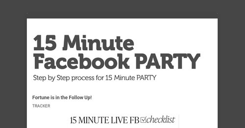 15 Minute Facebook PARTY