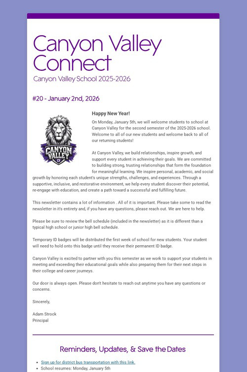 Canyon Valley Connect