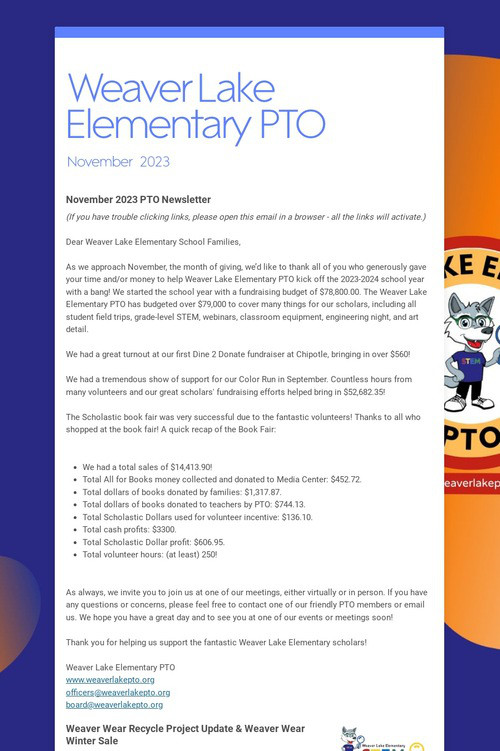 Weaver Lake Elementary PTO