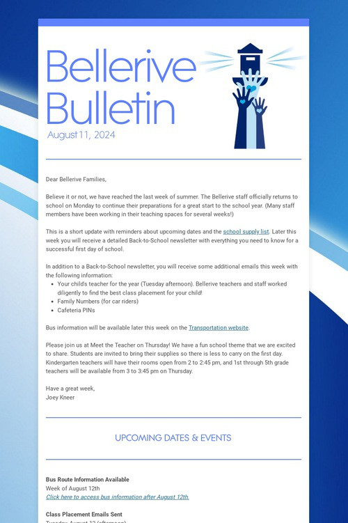 Bellerive Bulletin
