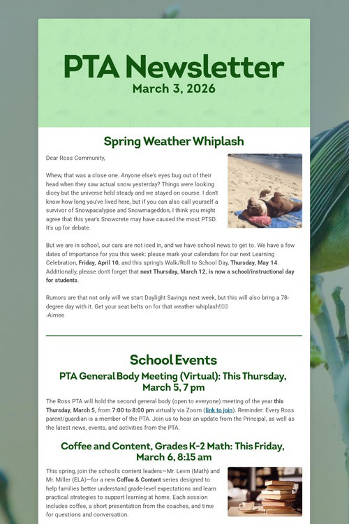 PTA Newsletter