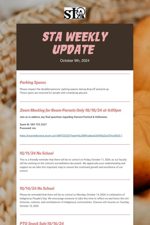 STA Weekly Update