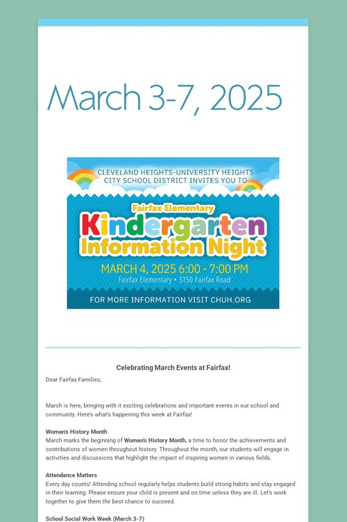 March 3-7, 2025