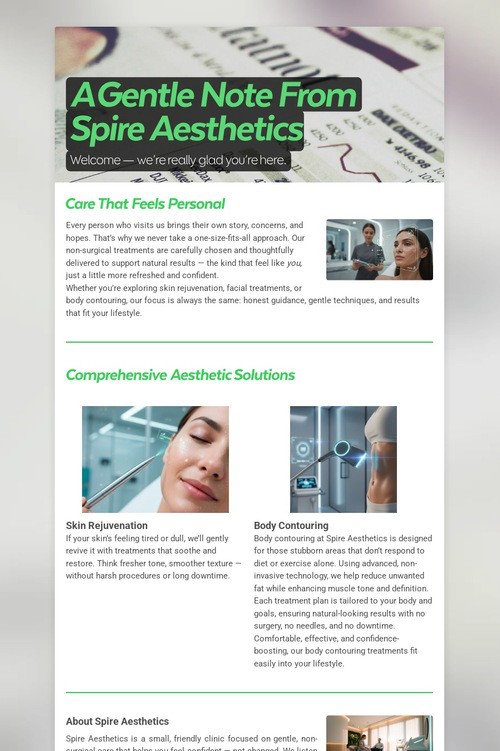 A Gentle Note From Spire Aesthetics