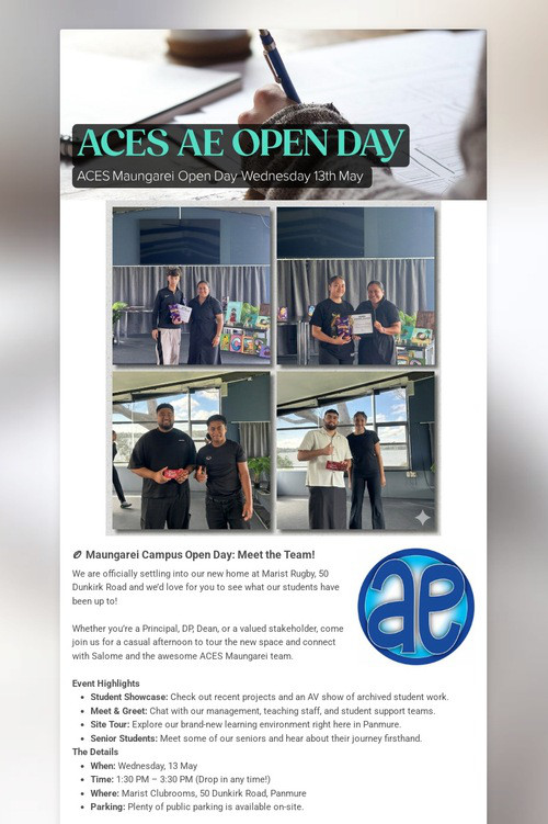 ACES AE OPEN DAY