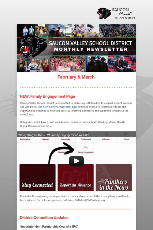 SVSD Monthly Newsletter