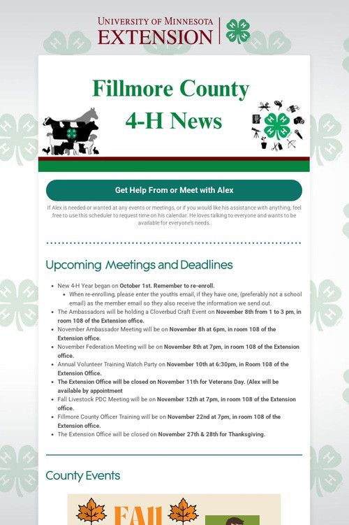 Fillmore County 4-H News