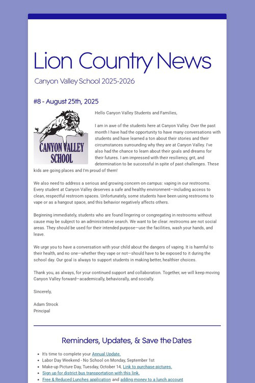 Lion Country News