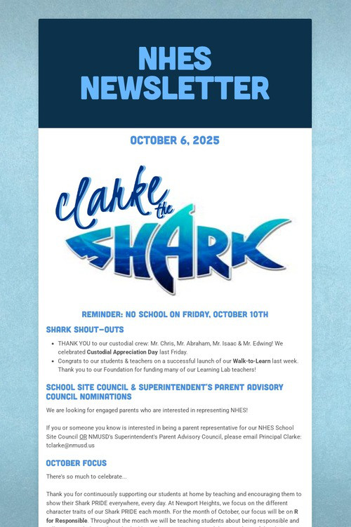 NHES Newsletter
