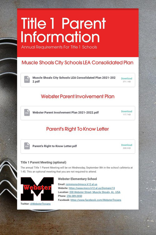 Title 1 Parent Information